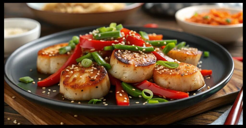 Fishcakes and Scallops Stir Fry Recipe